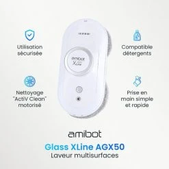 Robot Laveur De Vitres Multisurfaces AMIBOT Glass XLine AGX50 - White 7 Robot Laveur De Vitres Multisurfaces AMIBOT Glass XLine AGX50 - White -Aspirateur et sac Soldes 11631599 3
