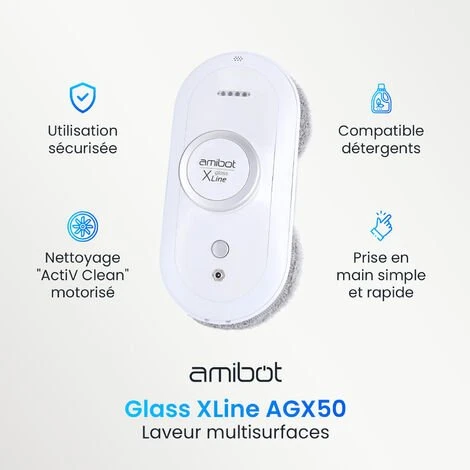 Robot Laveur De Vitres Multisurfaces AMIBOT Glass XLine AGX50 - White 3 Robot Laveur De Vitres Multisurfaces AMIBOT Glass XLine AGX50 - White – Image 3