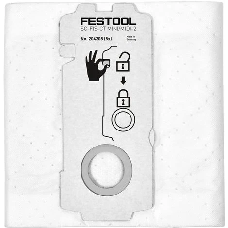 Festool SELFCLEAN SC-FIS-CT MINI/MIDI-2/10 Set De Sacs Filtres ( 204308 ) Pour Aspirateurs CT MINI Et CT MIDI à Partir De L'année De Fabrication 2019 - 10 Pièces 2 Festool SELFCLEAN SC-FIS-CT MINI/MIDI-2/10 Set De Sacs Filtres ( 204308 ) Pour Aspirateurs CT MINI Et CT MIDI à Partir De L'année De Fabrication 2019 - 10 Pièces – Image 2