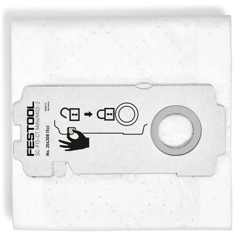 Festool SELFCLEAN SC-FIS-CT MINI/MIDI-2/10 Set De Sacs Filtres ( 204308 ) Pour Aspirateurs CT MINI Et CT MIDI à Partir De L'année De Fabrication 2019 - 10 Pièces 3 Festool SELFCLEAN SC-FIS-CT MINI/MIDI-2/10 Set De Sacs Filtres ( 204308 ) Pour Aspirateurs CT MINI Et CT MIDI à Partir De L'année De Fabrication 2019 - 10 Pièces – Image 3