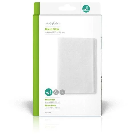 NEDIS Micro-Filtre Universel D'Aspirateur 255 X 190 Mm 2 NEDIS Micro-Filtre Universel D'Aspirateur 255 X 190 Mm – Image 2