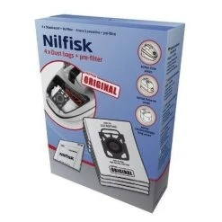 LOT DE 2 BOITE DE 4 SACS AVEC PRÉ-FILTRE POUR ASPIRATEUR NILFISK ADVANCE