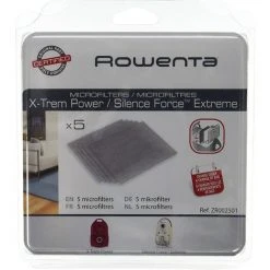 Lot De 5 Micro-filtres Pour Aspirateurs XTrem Power & Silence Force Rowenta
