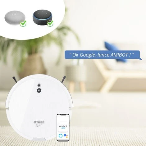 Robot Aspirateur AMIBOT Spirit Motion Gyroscope Et Capteur Visuel - White 4 Robot Aspirateur AMIBOT Spirit Motion Gyroscope Et Capteur Visuel - White – Image 4