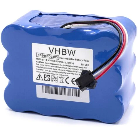 Vhbw NiMH Batterie 2000mAh (14.4V) Pour Robot Aspirateur Home Cleaner Robots Domestiques H.Koenig SWR22 1 Vhbw NiMH Batterie 2000mAh (14.4V) Pour Robot Aspirateur Home Cleaner Robots Domestiques H.Koenig SWR22