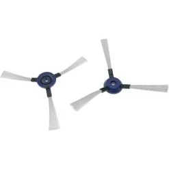 Vhbw 2x Brosse Latérale De Rechange Compatible Avec Rowenta Smart Force Essential Robot Aspirateur - Lot De Brosses De Nettoyage, Noir / Blanc / Bleu