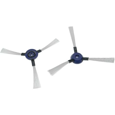 Vhbw 2x Brosse Latérale De Rechange Compatible Avec Rowenta Smart Force Essential Robot Aspirateur - Lot De Brosses De Nettoyage, Noir / Blanc / Bleu 1 Vhbw 2x Brosse Latérale De Rechange Compatible Avec Rowenta Smart Force Essential Robot Aspirateur - Lot De Brosses De Nettoyage, Noir / Blanc / Bleu