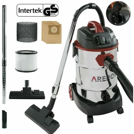 AREBOS Aspirateur Industriel | Aspirateur Eau Et Poussière | Aspirateur Sec Et Humide | 1600W | 30L | Acier Inoxydable | Fonction De Soufflage | Rouge - Rouge 1 AREBOS Aspirateur Industriel | Aspirateur Eau Et Poussière | Aspirateur Sec Et Humide | 1600W | 30L | Acier Inoxydable | Fonction De Soufflage | Rouge - Rouge
