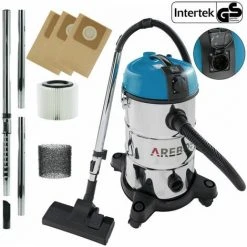 AREBOS Aspirateur Industriel | Aspirateur Eau Et Poussière | Aspirateur Sec Et Humide | 6en1 | 2300W | 30L | Acier Inoxydable | Fonction De Soufflage | Bleu - Bleu