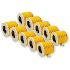 Vhbw 10x Filtre à Cartouches Pour Aspirateur Robot Aspirateur Multi-usages Kärcher A1000, A1001, MV2, MV3, MV3 Fireplace Kit, WD 3.800 M Eco Logic, ..