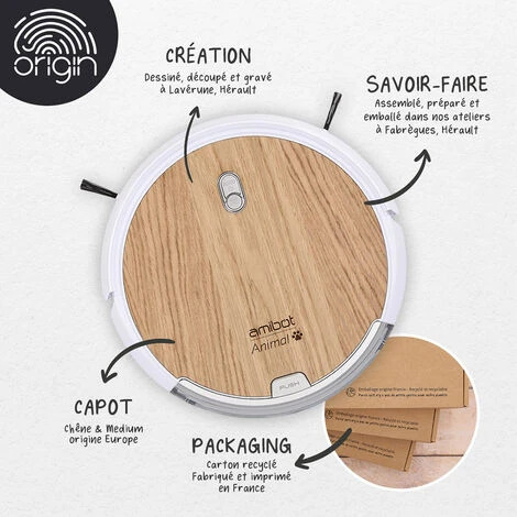 Robot Aspirateur Et Laveur AMIBOT Animal Origin Connecté à L'application Mobile AMIBOT HOME - Brown 4 Robot Aspirateur Et Laveur AMIBOT Animal Origin Connecté à L'application Mobile AMIBOT HOME - Brown – Image 4