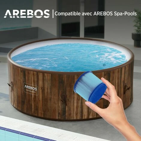 AREBOS Filtre De Piscine | 6X Cartouches De Filtre Spa Hot Tubs | Filtre Antimicrobien | Bleu 3 AREBOS Filtre De Piscine | 6X Cartouches De Filtre Spa Hot Tubs | Filtre Antimicrobien | Bleu – Image 3