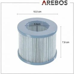 AREBOS Filtre De Piscine | 6X Cartouches De Filtre Spa Hot Tubs | Filtre Antimicrobien | Bleu 8 AREBOS Filtre De Piscine | 6X Cartouches De Filtre Spa Hot Tubs | Filtre Antimicrobien | Bleu -Aspirateur et sac Soldes 32697582 4