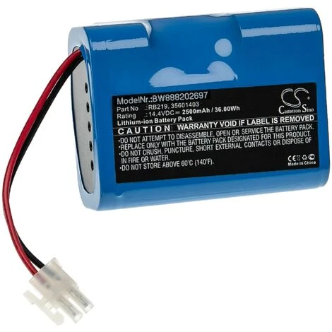 Vhbw Batterie Compatible Avec Hoover RBC031B011, RBC040, RBC040/1011, RBC040/1019 Aspirateur, Robot électroménager (2500mAh, 14,4V, Li-ion) 1 Vhbw Batterie Compatible Avec Hoover RBC031B011, RBC040, RBC040/1011, RBC040/1019 Aspirateur, Robot électroménager (2500mAh, 14,4V, Li-ion)
