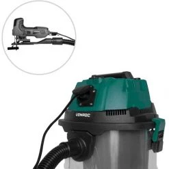 VONROC Aspirateur à Eau Et Poussière 1400W– Réservoir De 20L Et Tuyau De 3m - Mise En Marche Automatique, Fonction De Soufflage -Aspirateur et sac Soldes 35347858 4