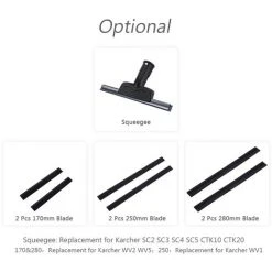 HAPPYSHOPPING Lames De Nettoyage De Vitres De Remplacement Pour Window Vac 2 Pieces 170mm Raclette Accessoire En Caoutchouc Recharge De Remplacement Pour Karcher WV2 WV5,modele : 2 lames De 170 mm -Aspirateur et sac Soldes 35829529 2