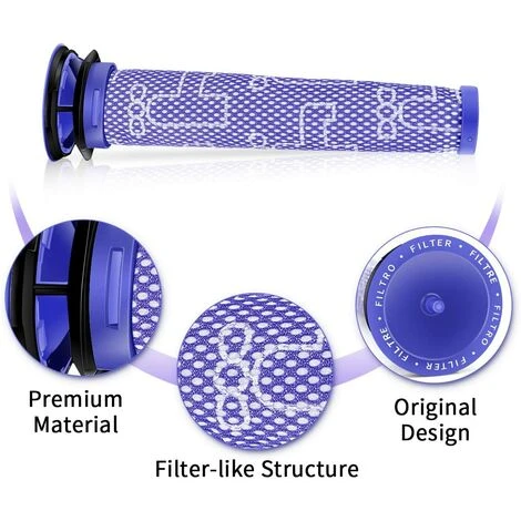 Morpilot Dyson Filtre Lot De 3 Pre-Moteur Filtre Lavables Pour Dyson V6 V7 V8 DC58 DC59 DC61 DC62 DC74,Remplacement Pour DY-965661-0 4 Morpilot Dyson Filtre Lot De 3 Pre-Moteur Filtre Lavables Pour Dyson V6 V7 V8 DC58 DC59 DC61 DC62 DC74,Remplacement Pour DY-965661-0 – Image 4