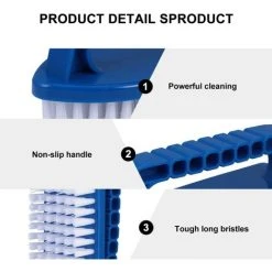LONGZIMING Brosse De Piscine Brosse à Récurer Portable Brosse Dure Portable Pour L'entretien Du Sauna De La Piscine D'eau De Mur De Sol -Aspirateur et sac Soldes 38078329 2