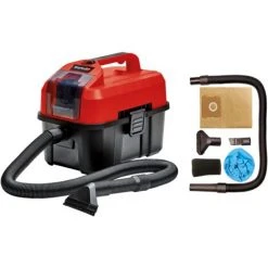 Einhell Aspirateur Eaux Et Poussières Sans Fil TE-VC 18/10 Li-Solo Power X-Change (18V, Avec Tuyau D’aspiration 2 M, Livré Avec Accessoires) Livré Sans Batterie Ni Chargeur