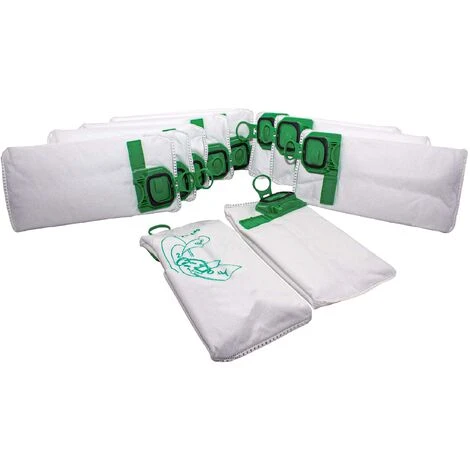 Vhbw 10x Sacs Compatible Avec Vorwerk Kobold VK140, VK150, VK 140, VK 150 Aspirateur - Microfibres Non Tissées, 26cm X 14cm, Blanc / Vert 2 Vhbw 10x Sacs Compatible Avec Vorwerk Kobold VK140, VK150, VK 140, VK 150 Aspirateur - Microfibres Non Tissées, 26cm X 14cm, Blanc / Vert – Image 2
