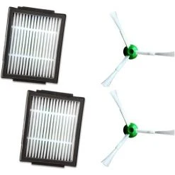 LANGRAY Kit D'accessoires De Rechange Pour IRobot Roomba Série I IRobot I7 E5 E6 Filtre, Brosse Principale Et Brosse Latérale Personnalisable 2*filter+2*side Brushes