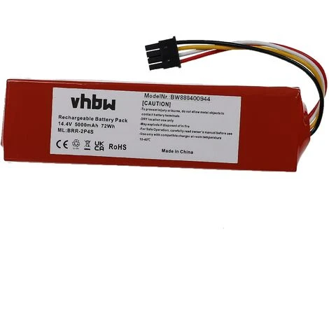 Vhbw Batterie Remplacement Pour Xiaomi BRR-2P4S-5200S Pour Aspirateur, Robot électroménager (5000mAh, 14,4V, Li-ion) 1 Vhbw Batterie Remplacement Pour Xiaomi BRR-2P4S-5200S Pour Aspirateur, Robot électroménager (5000mAh, 14,4V, Li-ion)