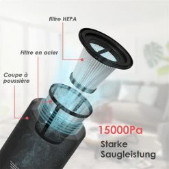 Filtre Hepa Aspirateur Amovible Réutilisable En Acier-les Accessoires De Aspirateur GEKER AR191 Noir -Aspirateur et sac Soldes 41978416 4