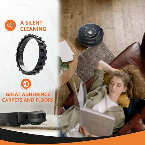 VERSAILLESFR PNEUS Roues Pour IROBOT ROOMBA Séries 500, 600, 700, 800 Et 900 (Pack 2 Unités) Antidérapant, Adhérence Exceptionnelle Et Montage Facile 3 VERSAILLESFR PNEUS Roues Pour IROBOT ROOMBA Séries 500, 600, 700, 800 Et 900 (Pack 2 Unités) Antidérapant, Adhérence Exceptionnelle Et Montage Facile – Image 3