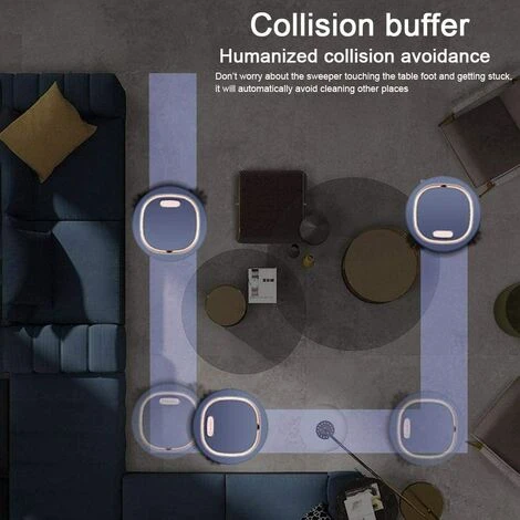 TINOR Aspirateur Robot, Aspirateur Et Laveur De Sol 3 EN 1, Super Aspiration,1500Pa Aspirateur Robot Laveur Avec Fonction Nettoyage, Idéal Pour Le Poils DAnimaux Cheveux Poussière 5 TINOR Aspirateur Robot, Aspirateur Et Laveur De Sol 3 EN 1, Super Aspiration,1500Pa Aspirateur Robot Laveur Avec Fonction Nettoyage, Idéal Pour Le Poils DAnimaux Cheveux Poussière – Image 5