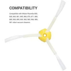 DEVENIRRICHE Kit D'accessoires Compatible Avec IRobot Roomba 800/900 - Lot De 3X Brosse Latérale Pour Aspirateur Robot - Accessoire De Nettoyage Kit De Remplacement -Aspirateur et sac Soldes 47507228 2