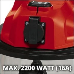Einhell Aspirateur Eaux Et Poussières TC-VC 1820 SA (1250 W, Cuve 20L, Prise Synchro OEP, Livré Avec Accessoires) -Aspirateur et sac Soldes 48015213 4