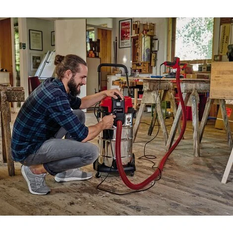 Einhell Aspirateur Eaux Et Poussières TE-VC 2340 SAC (1200 W, Cuve 40L, Prise Synchro OEP, Livré Avec Accessoires) 2 Einhell Aspirateur Eaux Et Poussières TE-VC 2340 SAC (1200 W, Cuve 40L, Prise Synchro OEP, Livré Avec Accessoires) – Image 2