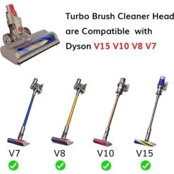 HIASDFLS Tête De Nettoyeur De Brosse À Turbine Compatible Avec L'Aspirateur Dyson V15 V11 V10 V8 V7 Pour Nettoyer Les Tapis, Les Sols, Les Carreaux 7 HIASDFLS Tête De Nettoyeur De Brosse À Turbine Compatible Avec L'Aspirateur Dyson V15 V11 V10 V8 V7 Pour Nettoyer Les Tapis, Les Sols, Les Carreaux -Aspirateur et sac Soldes 48226468 3