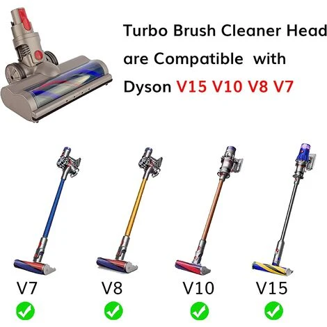 HIASDFLS Tête De Nettoyeur De Brosse À Turbine Compatible Avec L'Aspirateur Dyson V15 V11 V10 V8 V7 Pour Nettoyer Les Tapis, Les Sols, Les Carreaux 3 HIASDFLS Tête De Nettoyeur De Brosse À Turbine Compatible Avec L'Aspirateur Dyson V15 V11 V10 V8 V7 Pour Nettoyer Les Tapis, Les Sols, Les Carreaux – Image 3