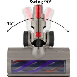 HIASDFLS Tête De Nettoyeur De Brosse À Turbine Compatible Avec L'Aspirateur Dyson V15 V11 V10 V8 V7 Pour Nettoyer Les Tapis, Les Sols, Les Carreaux 8 HIASDFLS Tête De Nettoyeur De Brosse À Turbine Compatible Avec L'Aspirateur Dyson V15 V11 V10 V8 V7 Pour Nettoyer Les Tapis, Les Sols, Les Carreaux -Aspirateur et sac Soldes 48226468 4