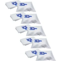 Vhbw 50x Sacs Compatible Avec Miele S 269i - S 282i, S 270, S280 Aspirateur - Microfibres Non Tissées, Typ G/H/N, 30cm X 22cm, Blanc / Bleu -Aspirateur et sac Soldes 48679927 2