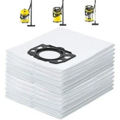 READCLY 12x Sac Filtrant En Molleton, 2.863-006.0 Remplacement Du Sac D'aspirateur Pour Karcher 6.904-409.0, WD4, WD5, WD5, WD4 P, WD5 P, WD6 P, MV 4, MV 5, MV 6, MV4 PMV, 6MV5