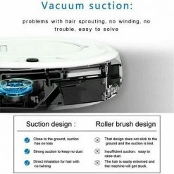 QERSTA Aspirateur Robot Multifonction, Robot De Balayage Intelligent 3 En 1, Rechargeable Automatiquement, Balayage Sec Et Humide -Aspirateur et sac Soldes 51901737 3