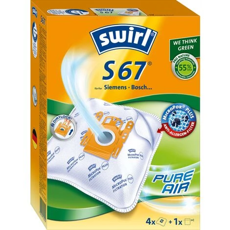 MELITA Sac D'aspirateur Swirl S67 – 4 pièces 1 MELITA Sac D'aspirateur Swirl S67 – 4 pièces