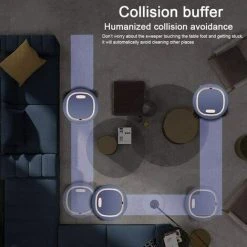 DECKON Aspirateur Robot, Aspirateur Et Laveur De Sol 3 EN 1, Super Aspiration,1500Pa Aspirateur Robot Laveur Avec Fonction Nettoyage, Idéal Pour Le Poils DAnimaux Cheveux Poussière -Aspirateur et sac Soldes 52978250 5