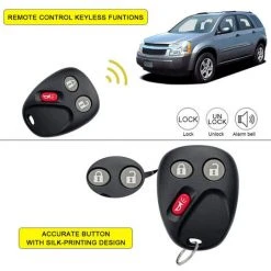 LIFCAUSAL 2 Pièces De Remplacement De Clé De Voiture à Télécommande Pour Cadillac/Chevrolet/GMC/Hummer/Torrent -Aspirateur et sac Soldes 54005971 2