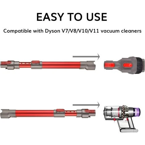 ILOVEMILAN Tube Baguette D’extension Pour Aspirateur Sans Fil Dyson V7、v8、v10、v11 (Rouge) 2 ILOVEMILAN Tube Baguette D’extension Pour Aspirateur Sans Fil Dyson V7、v8、v10、v11 (Rouge) – Image 2