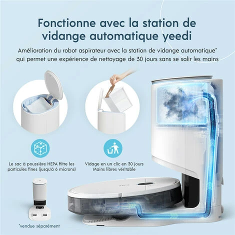 Yeedi Vac Max 3000Pa Aspirateur Robot Laveur Détection Des Tapis Alexa APP MAP 2 Yeedi Vac Max 3000Pa Aspirateur Robot Laveur Détection Des Tapis Alexa APP MAP – Image 2