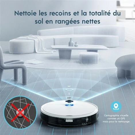 Yeedi Vac Max 3000Pa Aspirateur Robot Laveur Détection Des Tapis Alexa APP MAP 3 Yeedi Vac Max 3000Pa Aspirateur Robot Laveur Détection Des Tapis Alexa APP MAP – Image 3