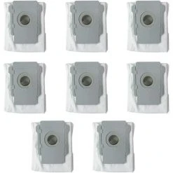 ALMI Lot De 8 Sacs Jetables Sacs À Poussière De Rechange Pour Aspirateur IRobot Roomba I7 I7+ / I7 Plus E5 E6 E7 S9 S9+ Robot Base Autonettoyante, Kit D'accessoires De Sacs D'élimination De La Saleté