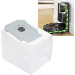 ALMI Lot De 8 Sacs Jetables Sacs À Poussière De Rechange Pour Aspirateur IRobot Roomba I7 I7+ / I7 Plus E5 E6 E7 S9 S9+ Robot Base Autonettoyante, Kit D'accessoires De Sacs D'élimination De La Saleté -Aspirateur et sac Soldes 55069815 5
