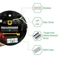 CADEAUX Kit Pièces Accessoires Compatible Avec Roomba Serie 800 805 850 860 865 866 870 871 880 886 890 891 895 896 900 960 965 966 980 Filtres Et Brosses Pour Aspirateur Robot De, 24in1 -Aspirateur et sac Soldes 55621643 2