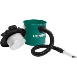VONROC Aspirateur à Cendres 20V - Réservoir 12L - Filtre HEPA – 2 Batteries 2.0Ah Et Chargeur Rapide Inclus -Aspirateur et sac Soldes 56489196 3