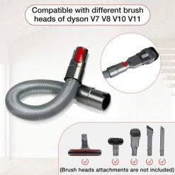 GUAZHUNIFR Tuyau Pour Aspirateur Dyson, Tuyau Flexible Compatible Dyson V7 V8 V10 V11 Tuyau Aspirateur Extensible Rallonge Tuyau Dyson Tube Flexible Dyson Accessoire Dyson，GU.B/bon -Aspirateur et sac Soldes 56812290 4