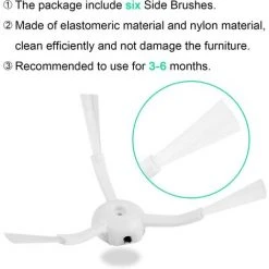 STOMO Accessoires Pour Le Robot Aspirateur Xiaomi Mi - 6 Brosses Latérales, 4 Filtres HEPA, 2 Brosse Principale, 6 Vis,1 Outils De Nettoyages, Kit De 19 Pièces De Rechange Mijia Roborock S50 S51 Robock2 -Aspirateur et sac Soldes 57002745 4